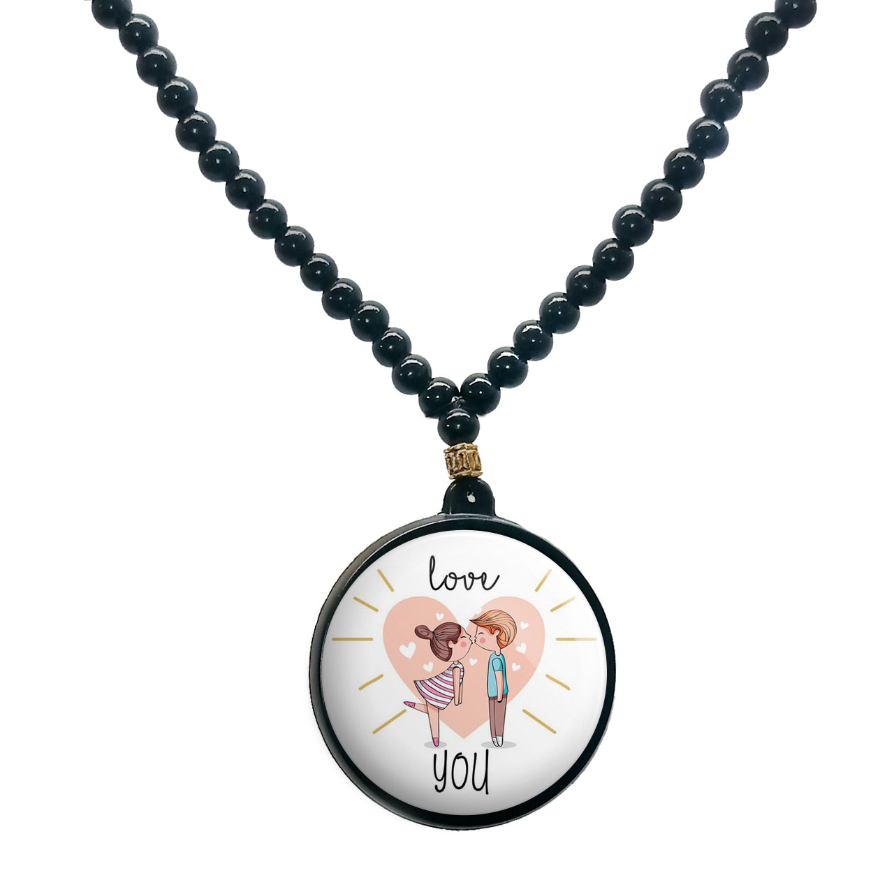 گردنبند پرمانه طرح love کد pmd.24453 مدل دو طرفه