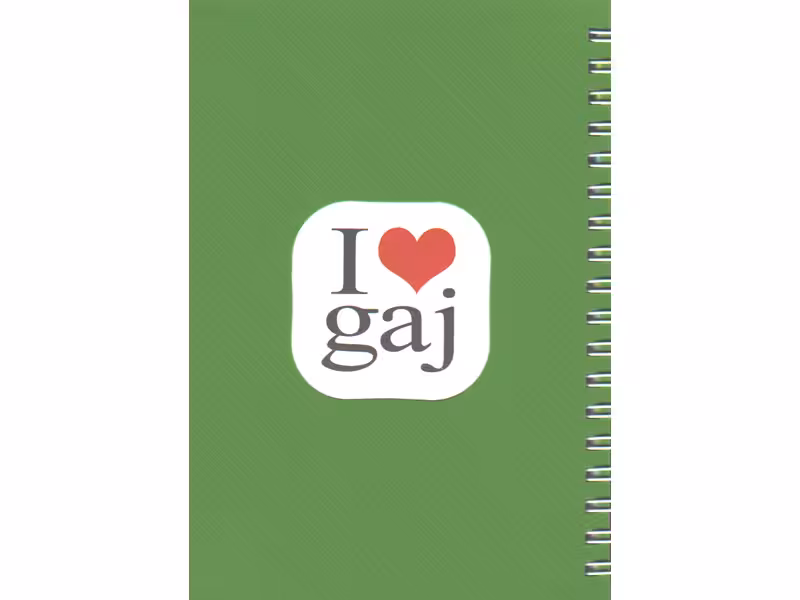 دفترچه یادداشت 60 برگ طرح I love Gaj