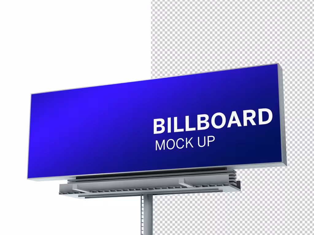 دانلود Billboard Mockup on White – موکاپ بیلبورد تبلیغاتی