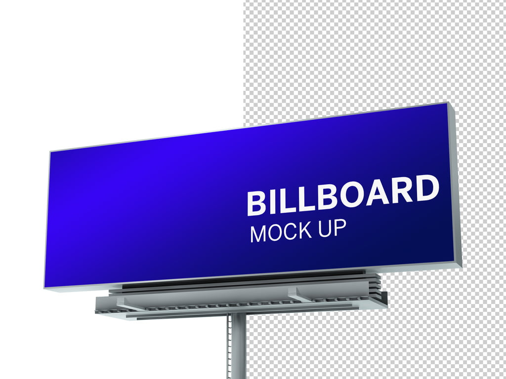 دانلود Billboard Mockup on White – موکاپ بیلبورد تبلیغاتی
