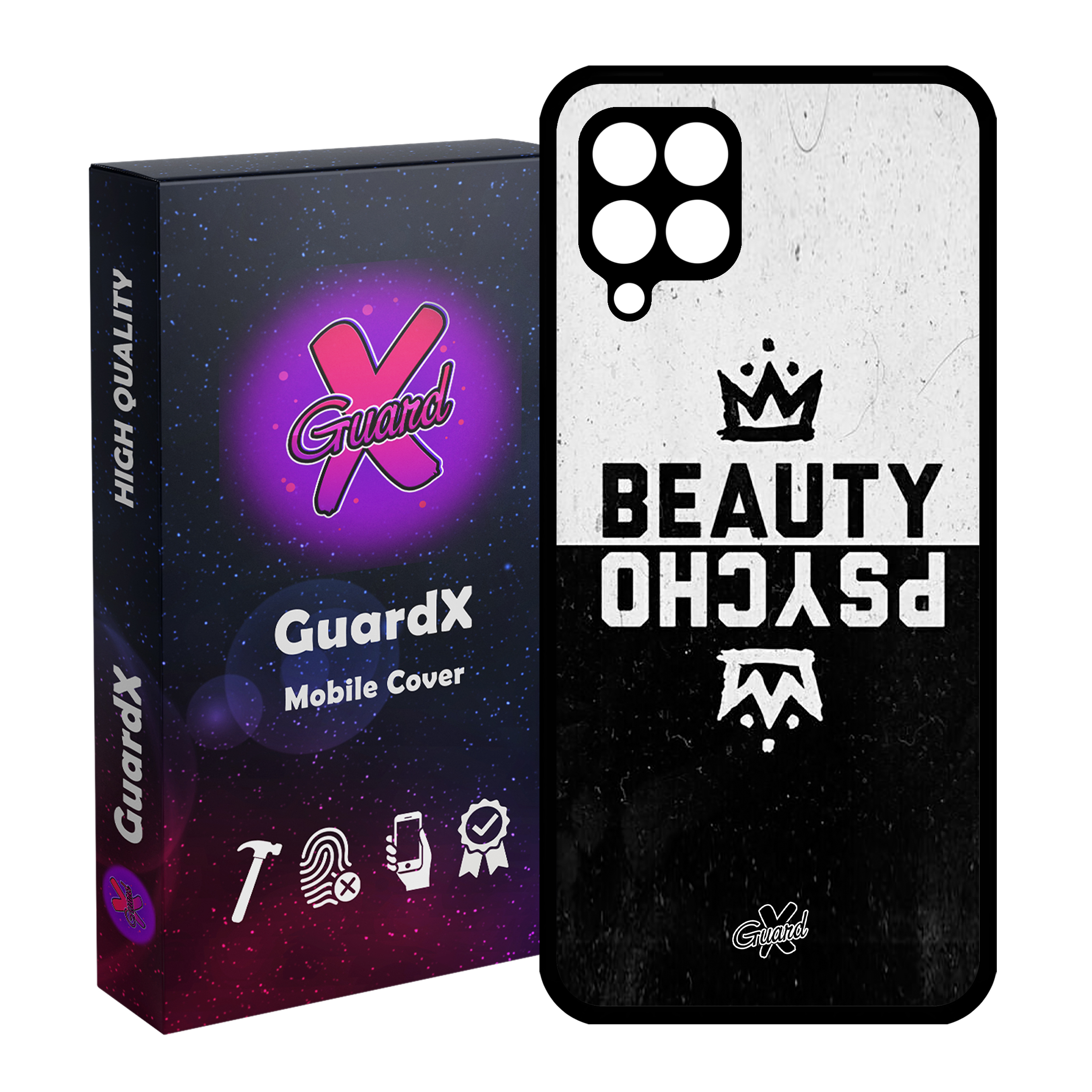 کاور گارد ایکس طرح Beauty Psycho مدل Glass10094 مناسب برای گوشی موبایل سامسونگ Galaxy M32 4G / F22