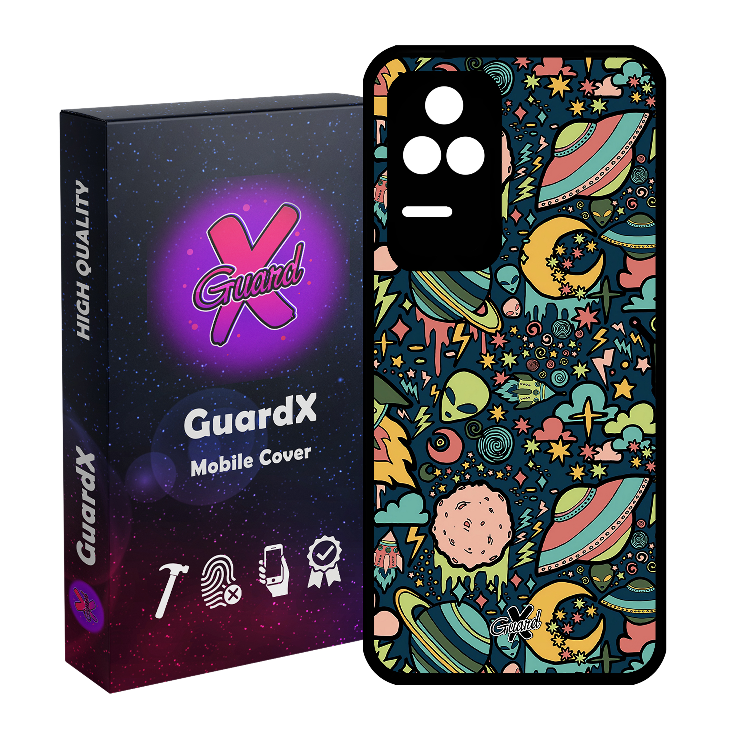 کاور گارد ایکس طرح Galaxy مدل Glass10191 مناسب برای گوشی موبایل شیائومی Poco F4/Redmi K40S