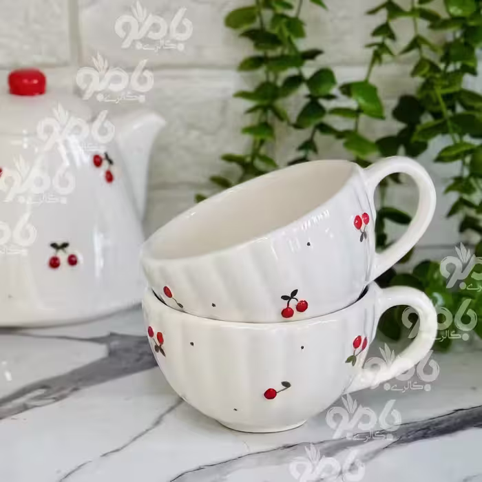 تکست فنجان دالبر آلبالو برجسته