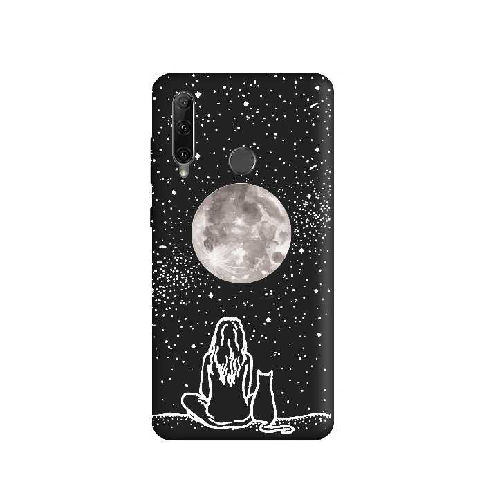 کاور طرح دختر ماه گربه کد u946 مناسب برای گوشی موبایل هوآوی آنر 20Lite