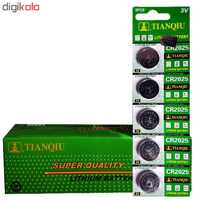 باتری سکه ای تیانکیو مدل CR2025 بسته 100 عددی