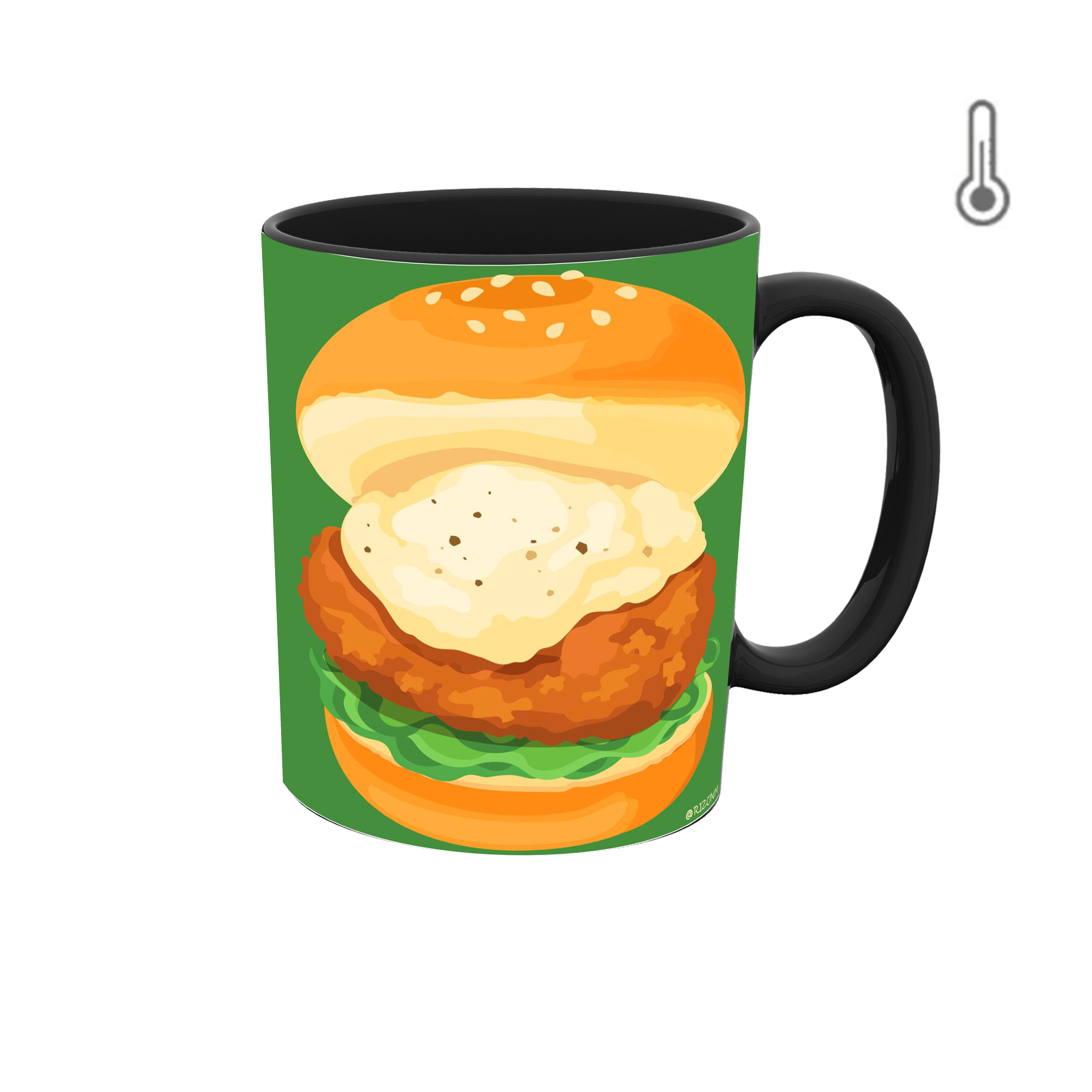 ماگ حرارتی طرح غذا همبرگر 