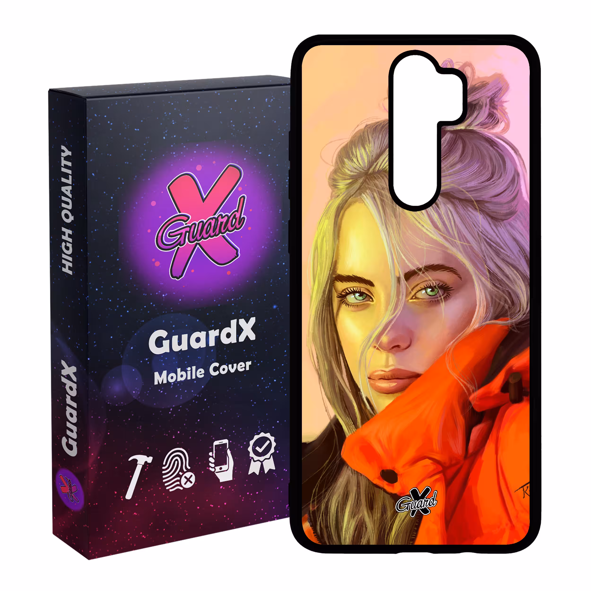 کاور گارد ایکس طرح Billie Eilish مدل Glass10217 مناسب برای گوشی موبایل شیائومی Redmi Note 8 Pro