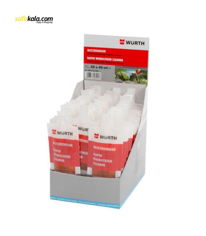 محلول شیشه شوی خودرو وورث مدل 892333040 حجم 40 میلی لیتر بسته 10 عددی