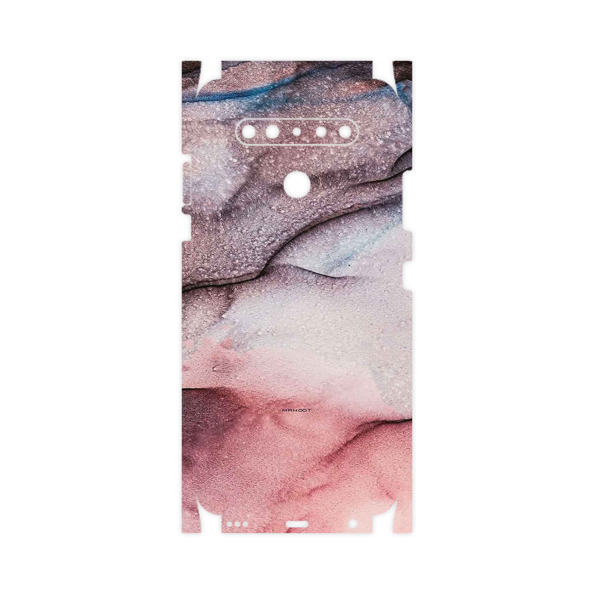 برچسب پوششی ماهوت مدل Smoky pink marble-FullSkin مناسب برای گوشی موبایل ال جی K41s