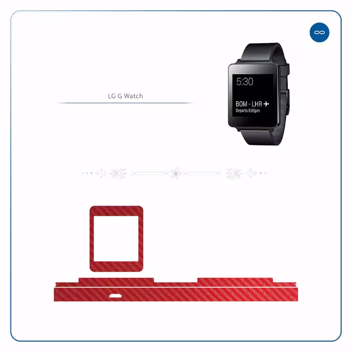 برچسب ماهوت طرح Red Fiber مناسب برای ساعت هوشمند ال جی G Watch