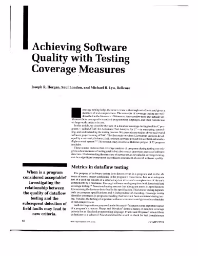 خرید و دانلود نسخه کامل کتاب Achieving Software Quality With Testing Coverage Measures