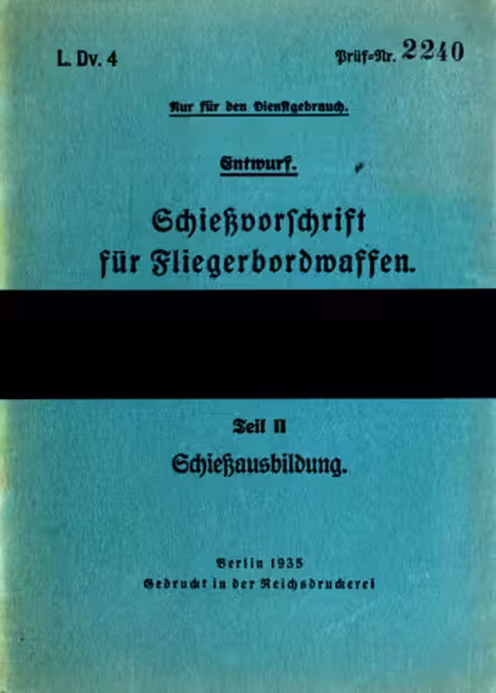 خرید و دانلود نسخه کامل کتاب Schiessvorschrift f#252;r Fliegerbordwaffen Teil 2