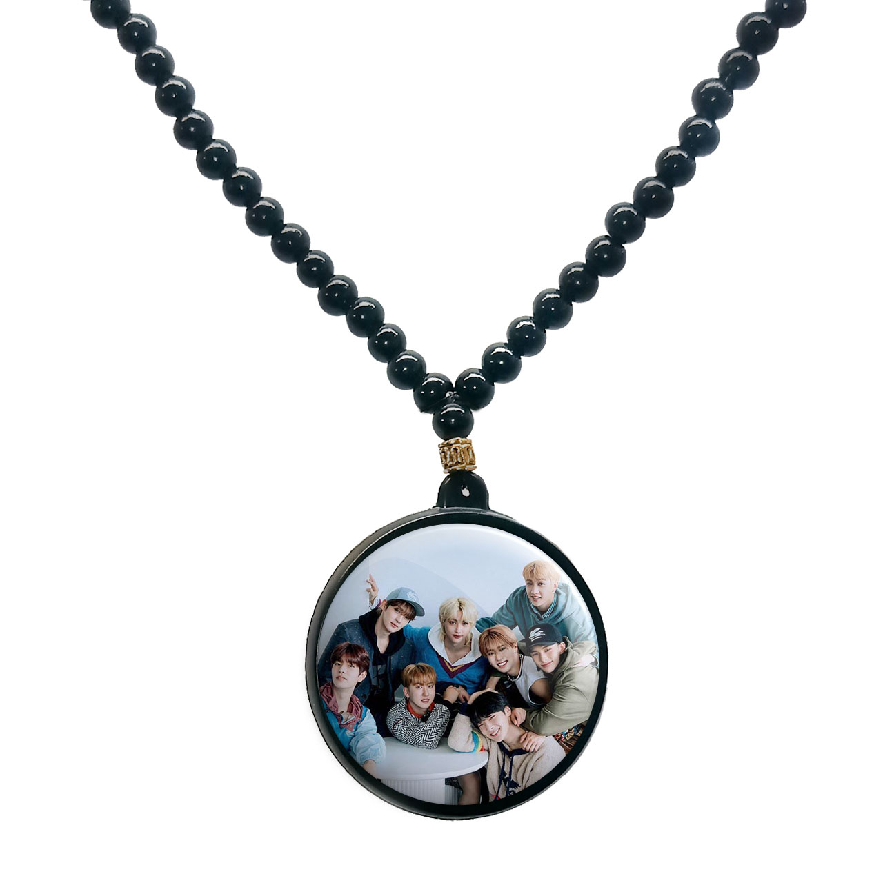 گردنبند پرمانه طرح straykids کد pmd.12167 مدل دو طرفه