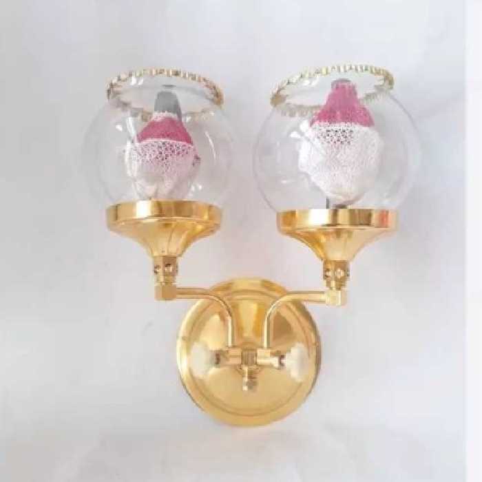 روشنایی گازی 2 شعله حبابی (شفاف) طلایی