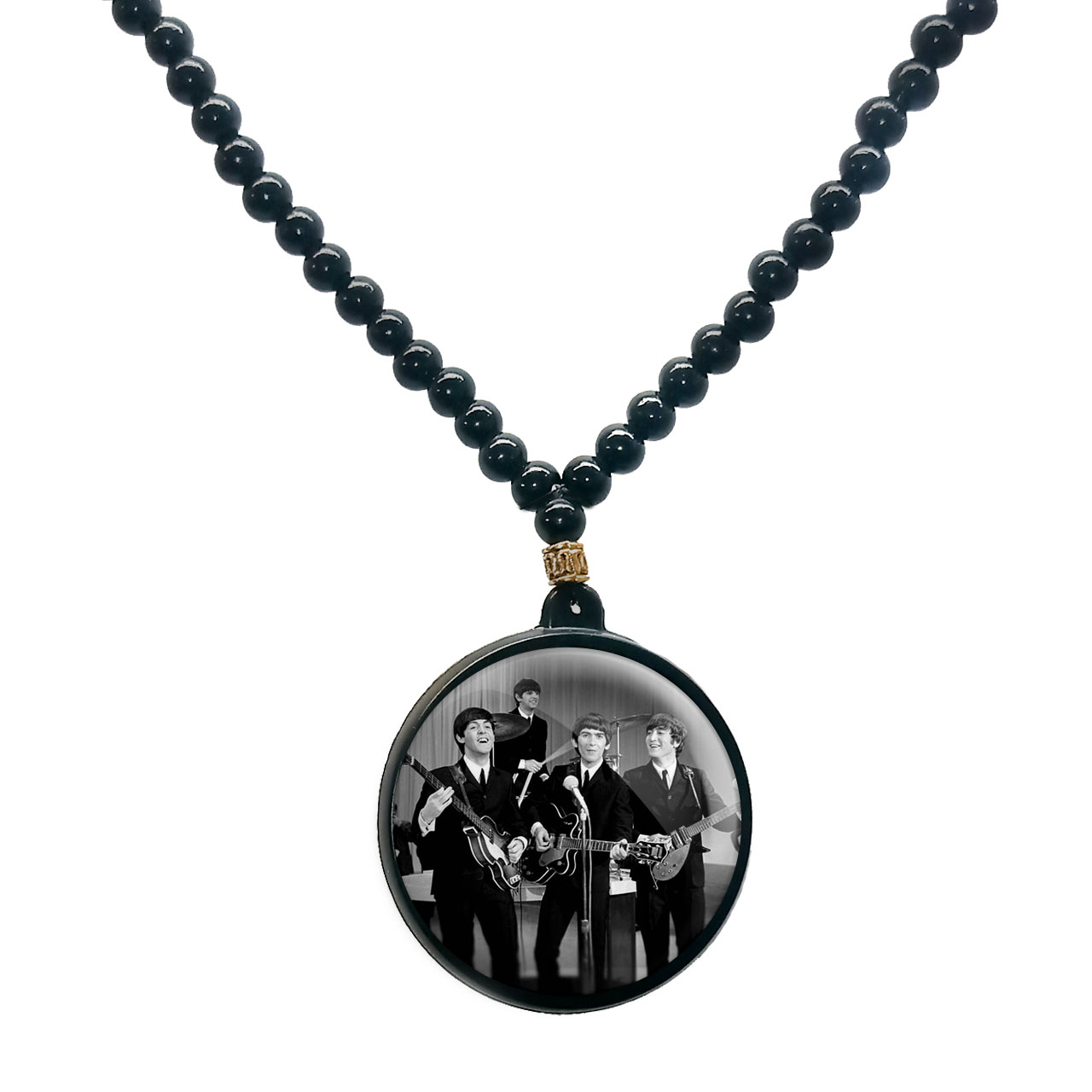 گردنبند پرمانه طرح بیتلز کد pmd.1476 مدل دو طرفه