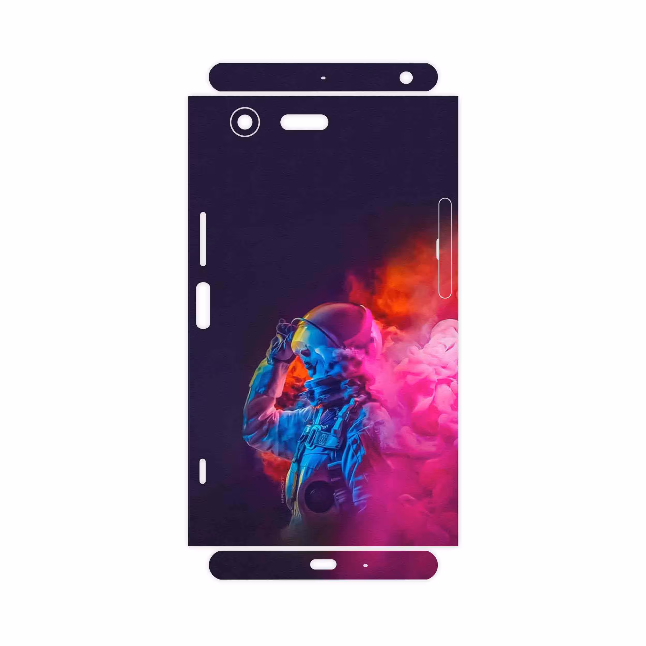 برچسب پوششی ماهوت مدل Smoke Rainbow Digital Art 1-FullSkin مناسب برای گوشی موبایل سونی Xperia XZ Premium
