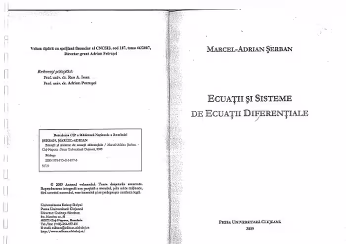خرید و دانلود نسخه کامل کتاب Ecuatii si sisteme de ecuatii diferentiale