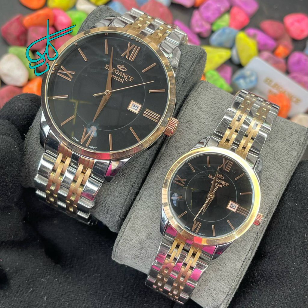 خرید ست ساعت مردانه و زنانه کلاسیک الگانس رویال موتور ژاپن کد 2115942 - ردگل