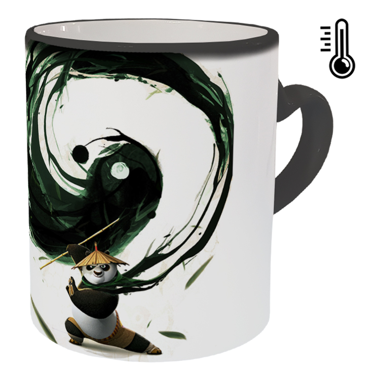 ماگ حرارتی مدل دسته قلبی طرح پاندا کونگ فو کار کد 52