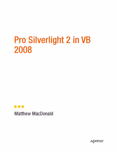خرید و دانلود نسخه کامل کتاب Pro Silverlight 2 in VB 2008