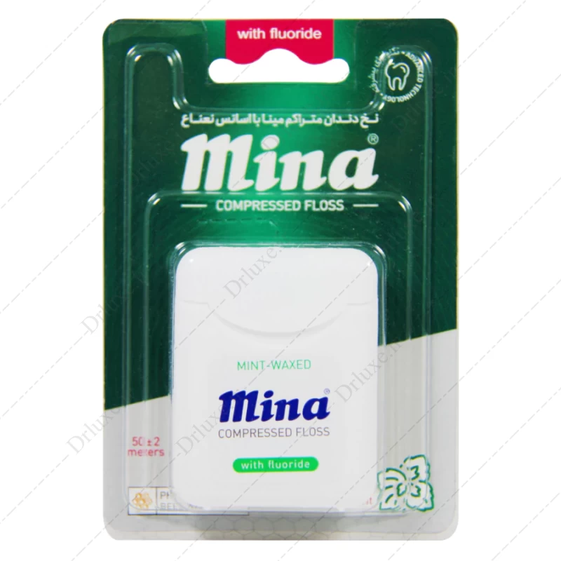 مشخصات، قیمت و خرید نخ دندان متراکم مینا با اسانس نعنا 800-DNR - دکتر لوکس