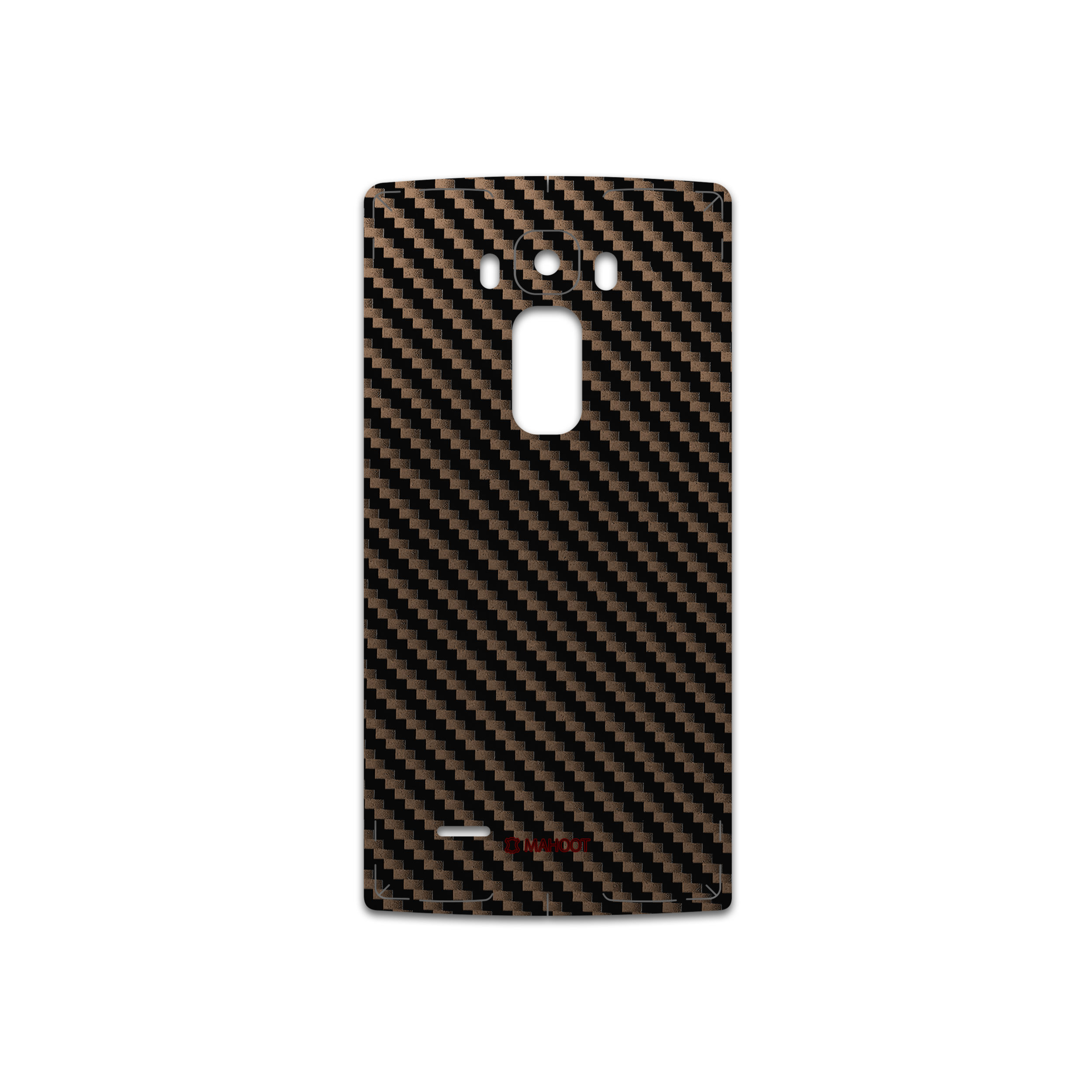 برچسب پوششی ماهوت مدل Glossy-Brown-Fiber مناسب برای گوشی موبایل ال جی G Flex 2