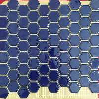 کاشی سرامیک استخری رنگ سرمه ای ، درجه یک ،شیش ضلعی