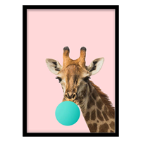 قیمت و خرید تابلو دکوراتیو مدل پوستر تلفیقی زرافه کد 1472