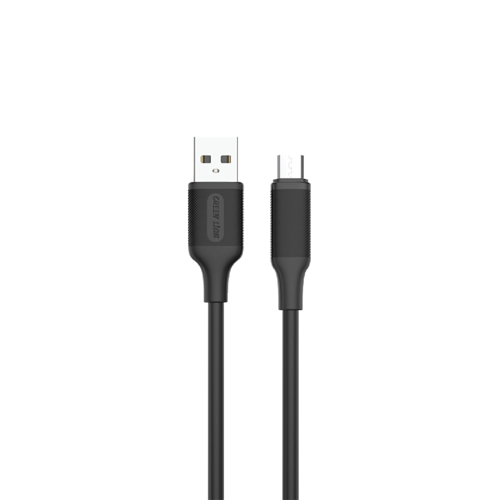 کابل شارژ فست شارژ 1 متری USB to Type-c گرین لاین مدل Green Lion USB-A to USB-C PVC Cable 1M 2.4A GNPVCATCBK