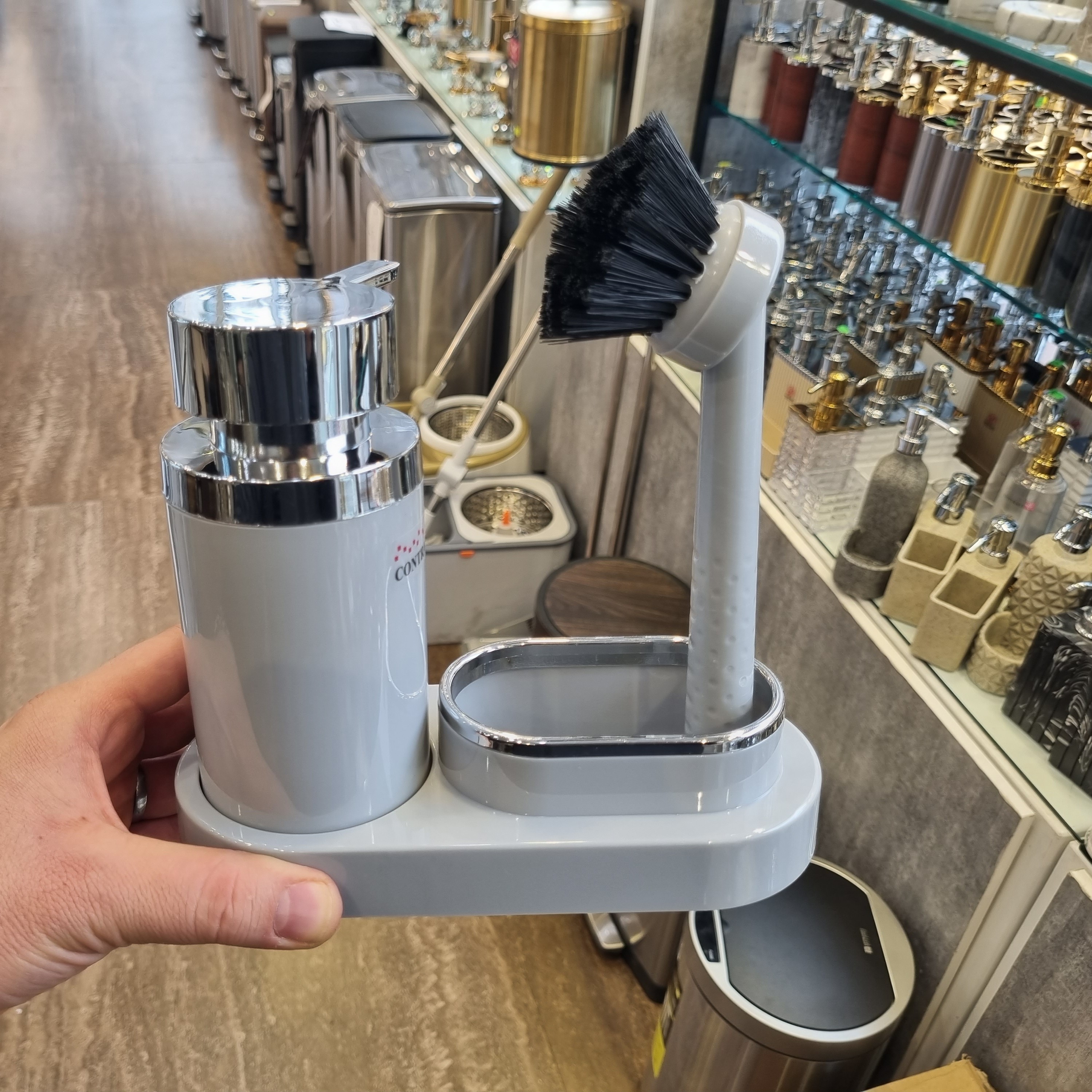 جامایع اسکاچ و فرچه کنتراست مدل مارتینا رنگ طوسی روشن