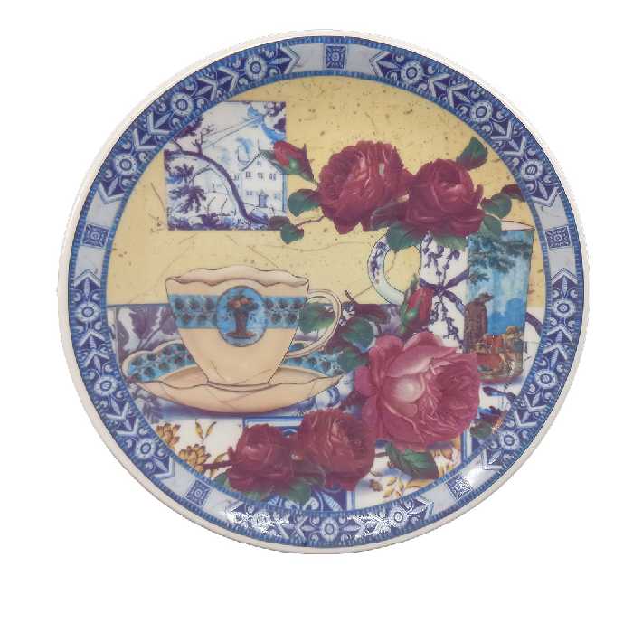 بشقاب سرامیکی طرح آشپزخانه آنتیک کد 2