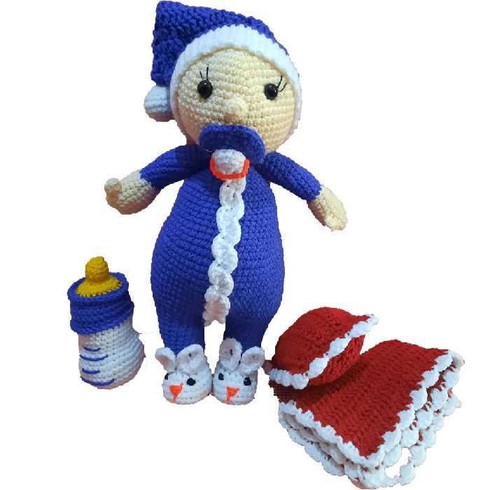 عروسک بافتنی مدل نی نی کد m1023