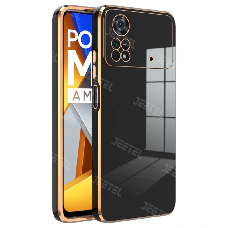 کاور مای کیس گلدلاین برای Xiaomi Poco M4 Pro 4G (الکتروپلیتینگ 6D اورجینال)