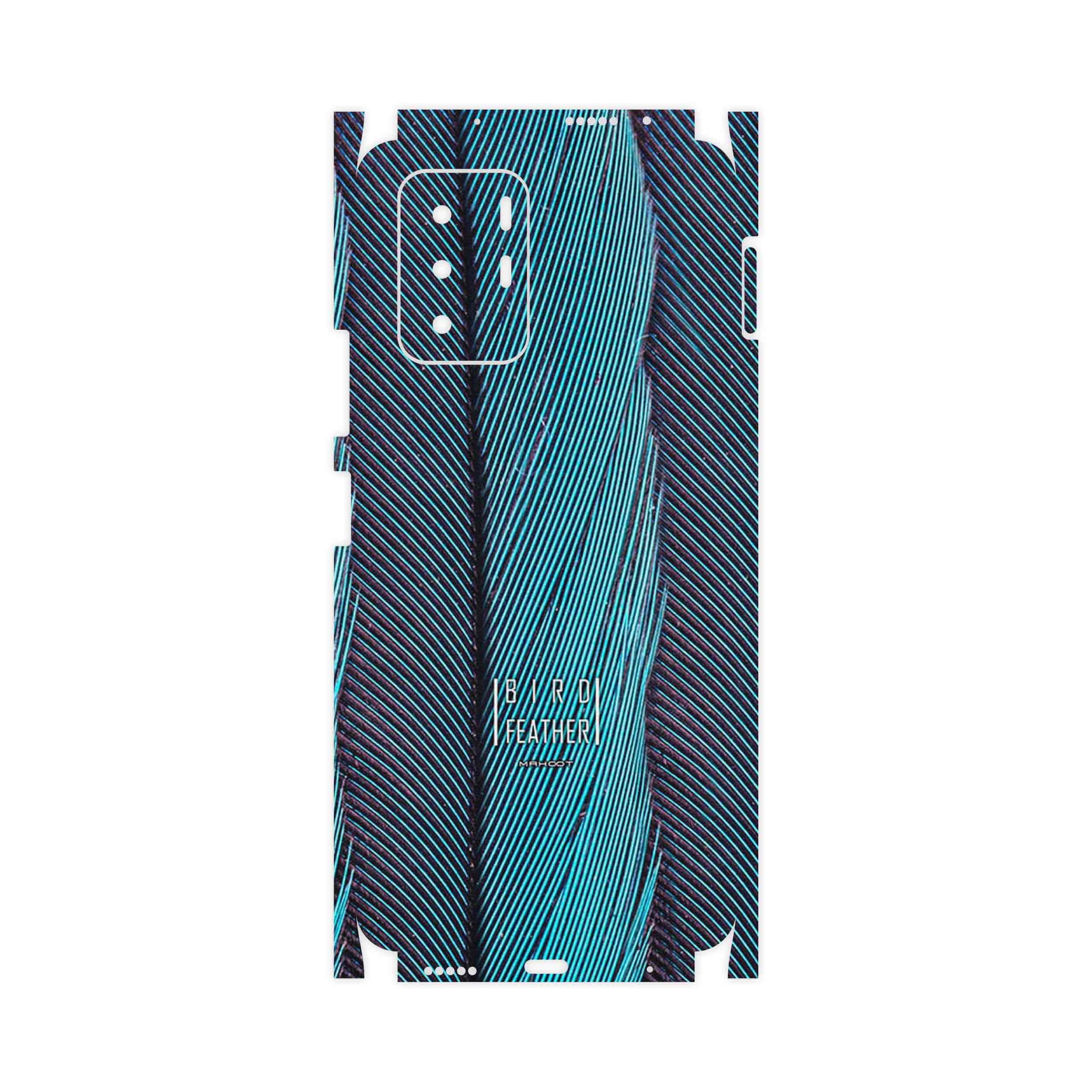 برچسب پوششی ماهوت مدل Turquoise feathers-FullSkin مناسب برای گوشی موبایل شیائومی Poco X3 GT 5G