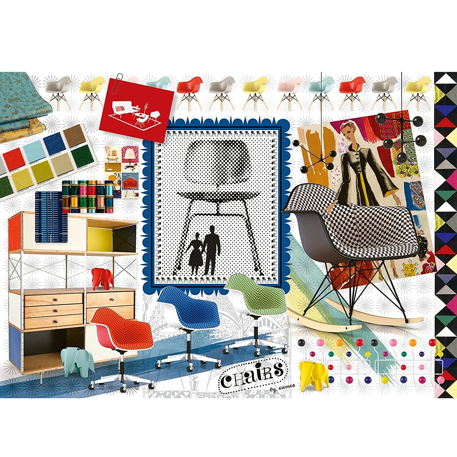 پازل 1000 تکه راونزبرگر مدل Eames Design Spectrum کد 16900