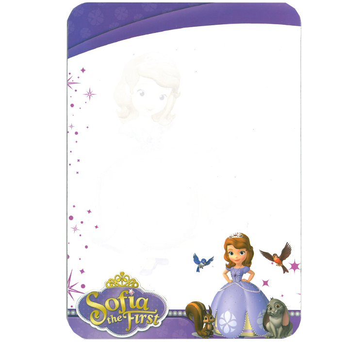 تخته وایت برد طرح سوفیا کد 002 سایز 24×16 سانتی متر