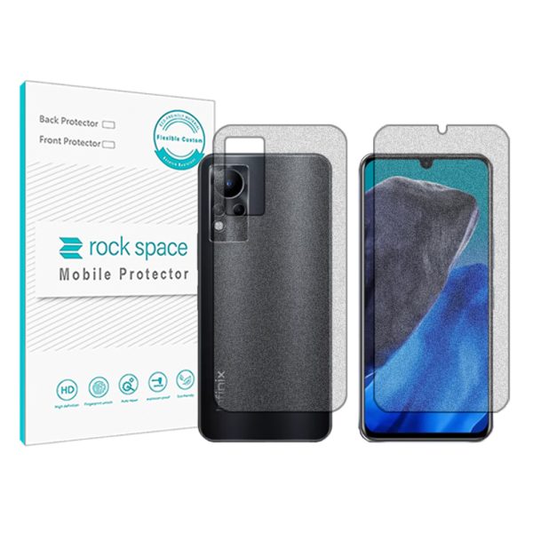 گلس صفحه نمایش و پشت گوشی اینفینیکس Note 11 مدل نانو هیدروژل مات برند راک اسپیس کد ss