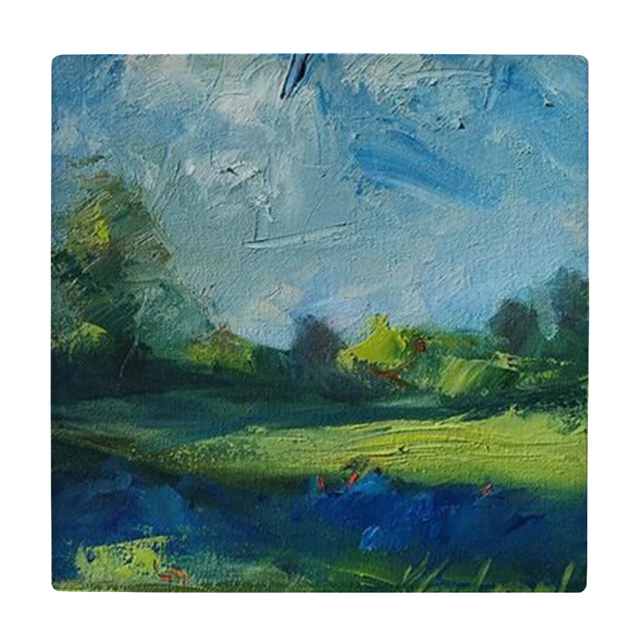 کاشی طرح نقاشی منظره یک دشت کد wk1946