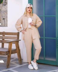 مانتو شلوار زنانه لنین مدل ارمغان