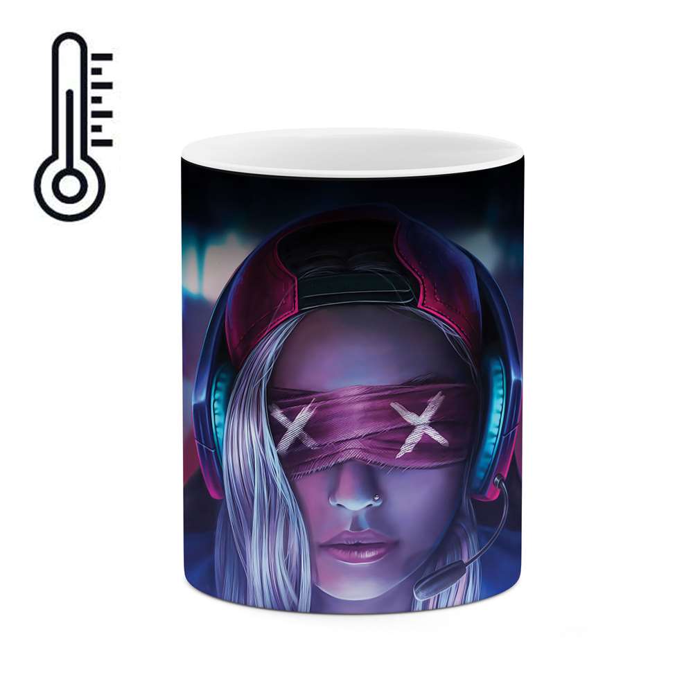 ماگ حرارتی طرح دختر اینترنتی مدل mgph02957