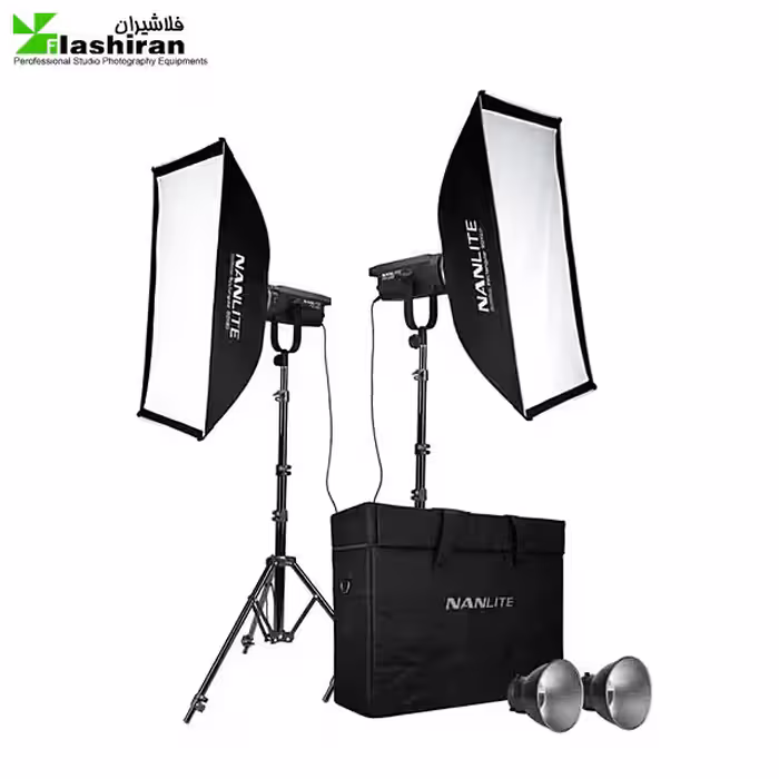 کیت نور نانلایت همراه با دو پایه و دو سافت باکسNanlite FS-150B KIT
