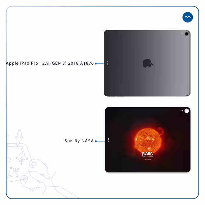برچسب پوششی ماهوت مدل Sun-By-NASA مناسب برای تبلت اپل iPad Pro 12.9 (GEN 3) 2018 A1876