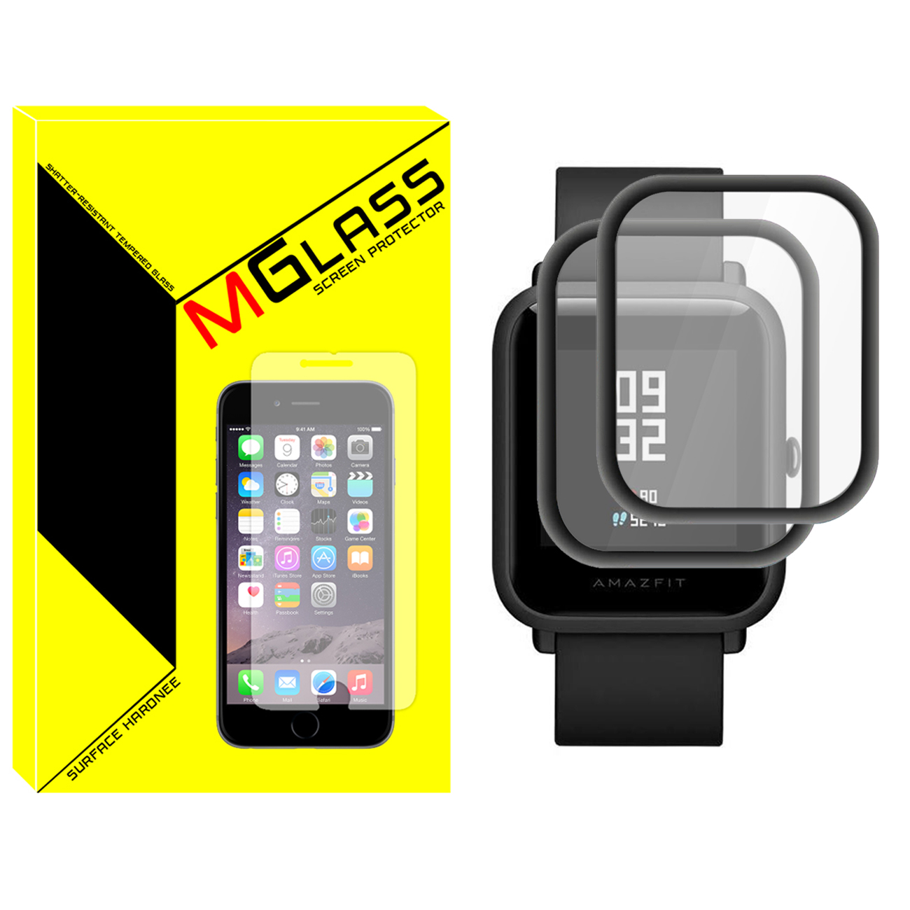 محافظ صفحه نمایش نانو ام گلس مدل NMG مناسب برای ساعت هوشمند امازفیت Bip بسته دو عددی