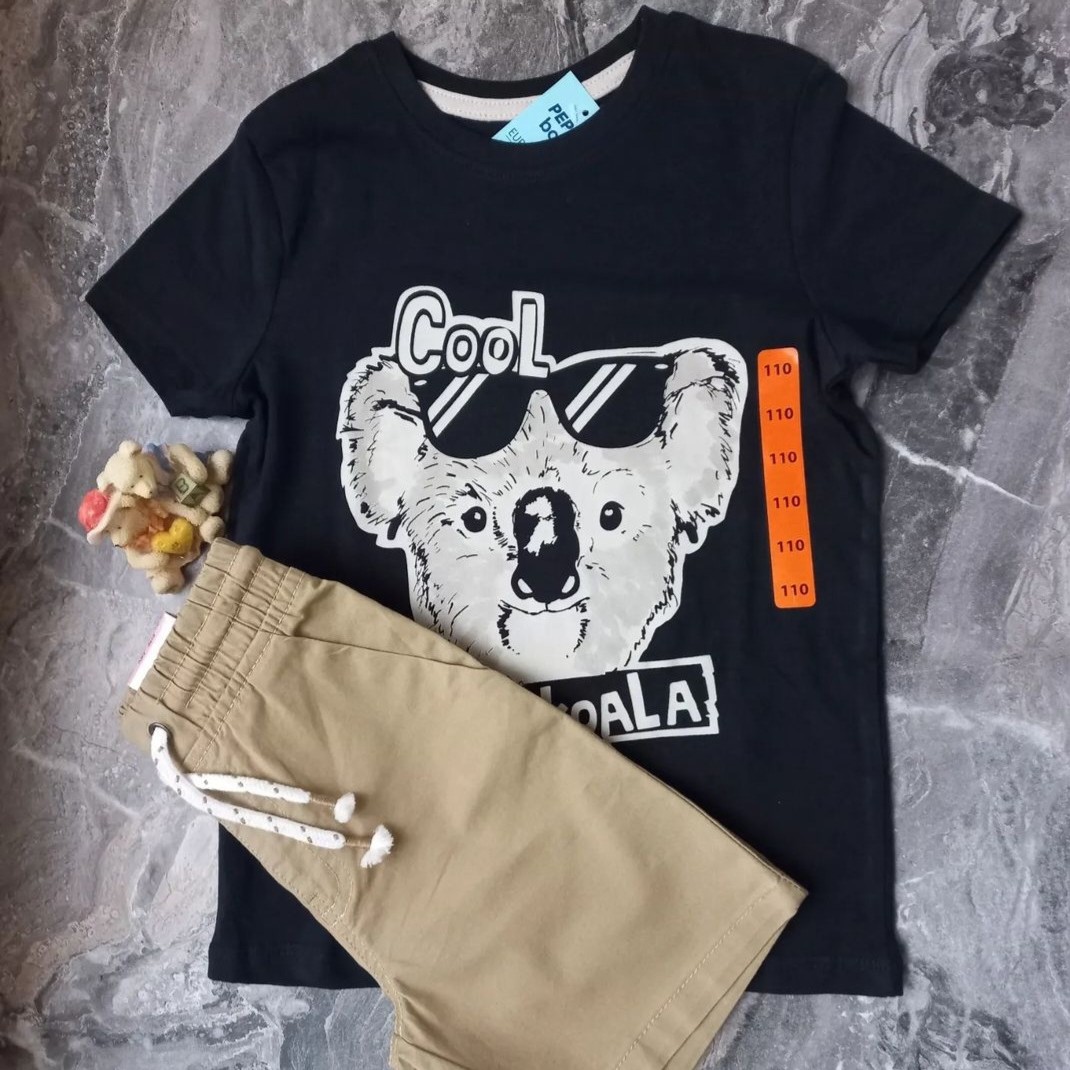 ست تی شرت و شلوارک پسرانه طرح کوالا