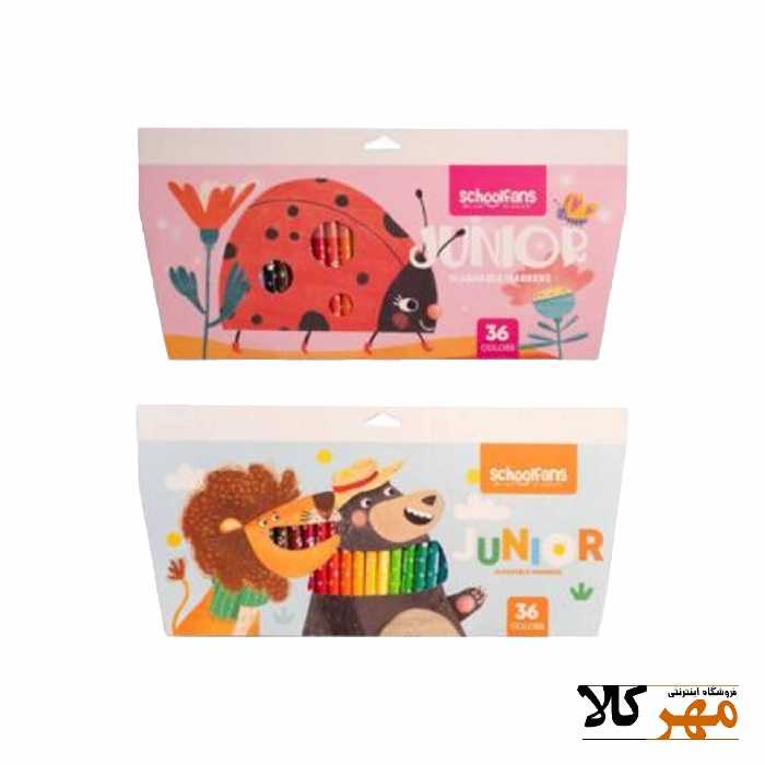 ماژيک نقاشي 36رنگ جو.نيور اسکول فنس