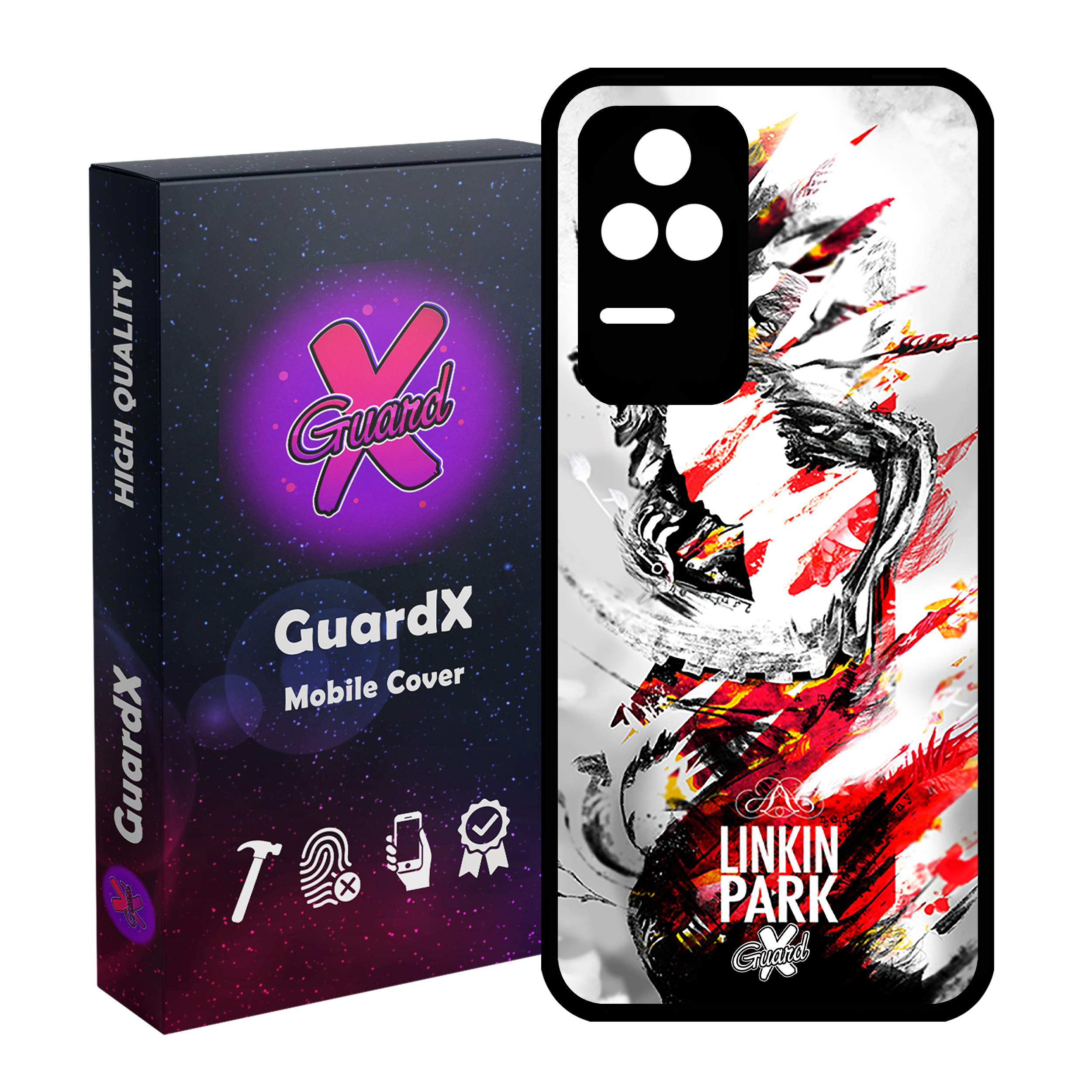 کاور گارد ایکس طرح Linkin Park مدل Glass10082 مناسب برای گوشی موبایل شیائومی Poco F4/Redmi K40S