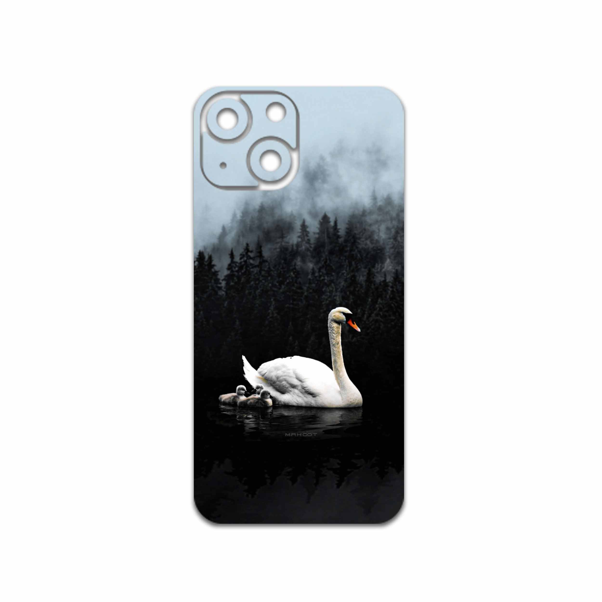 برچسب پوششی ماهوت مدل Swan-Lake مناسب برای گوشی موبایل اپل iPhone 13 Mini