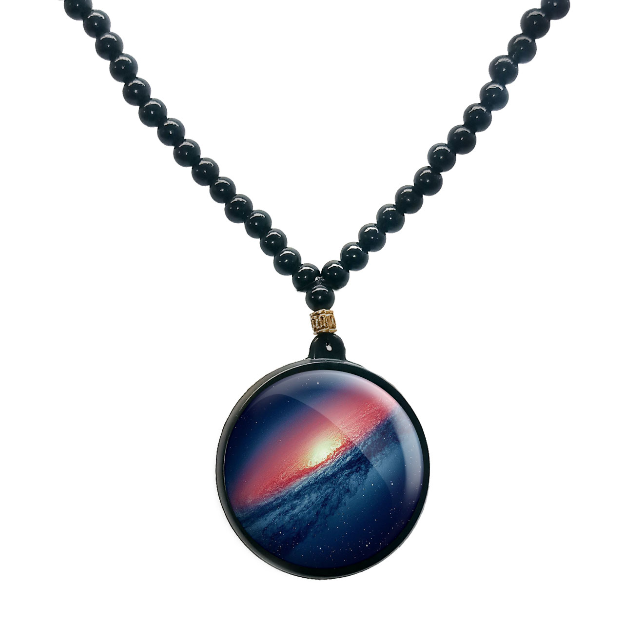 گردنبند پرمانه طرح سیاره ها کد pmd.25140 مدل دو طرفه