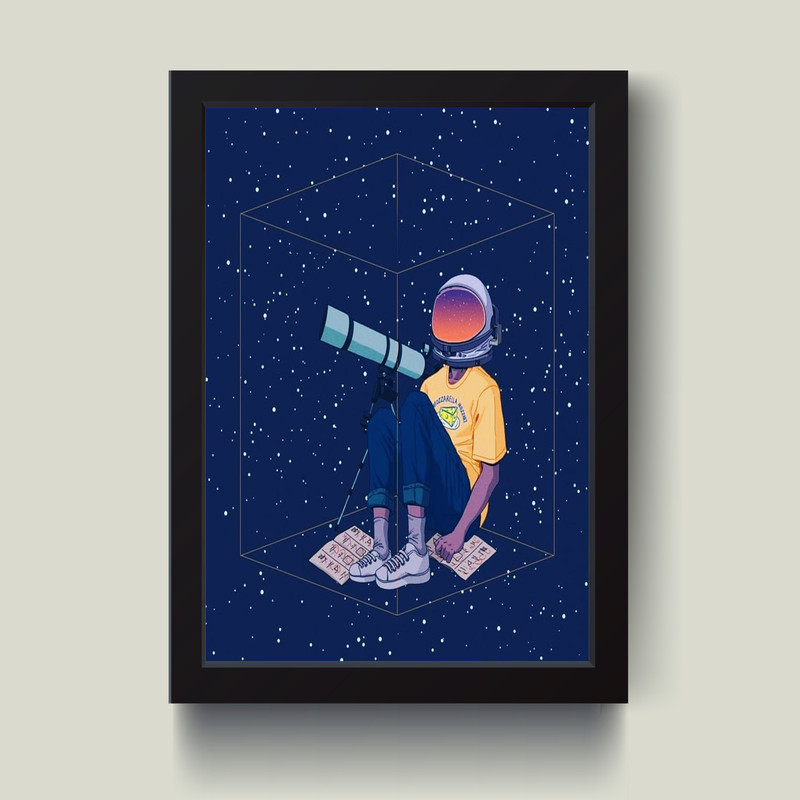 تابلو مدل فضانورد کد G13-34 | دنیای قاب