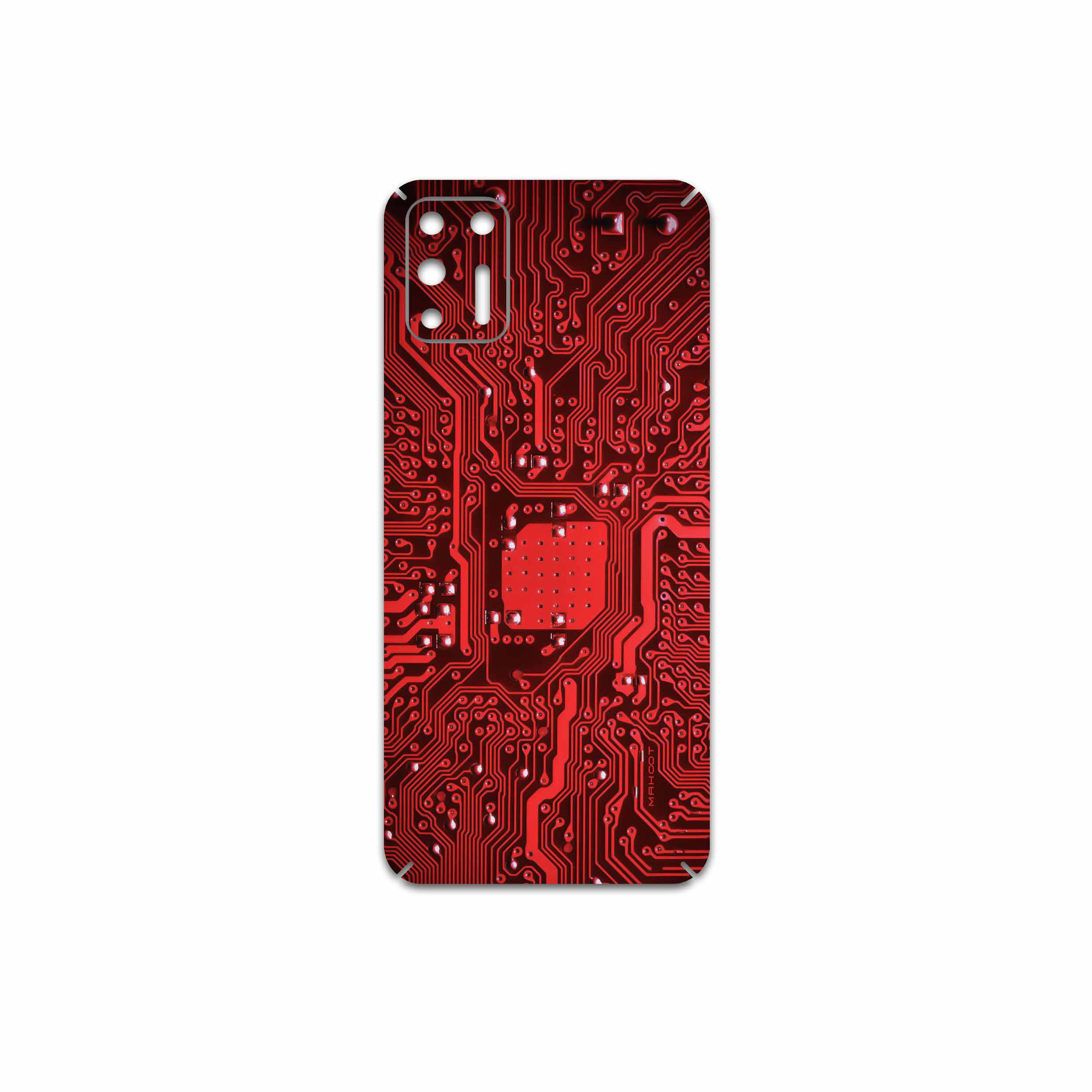 برچسب پوششی ماهوت مدل Red Printed Circuit Board مناسب برای گوشی موبایل موتورولا Moto G9 Plus
